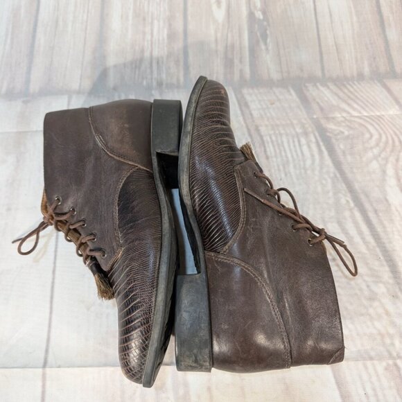 Ariat Bancroft 16023 Women's 8B Brown Leather Tassel Classic Ankle Bootie Boot - Picture 7 of 9